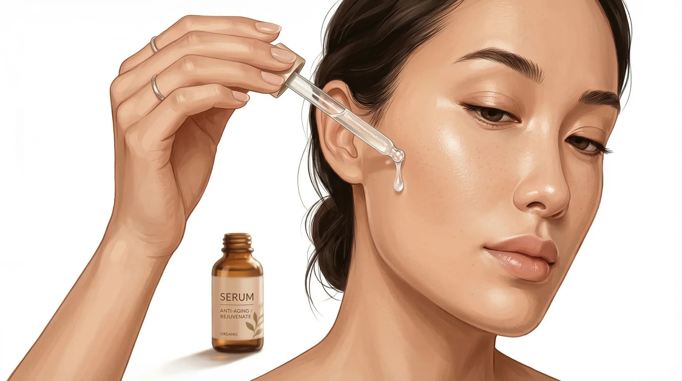 매끄러운 피부결과 앰플 스포이드